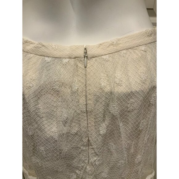 Burberry Off White Long Tiered Lace Straight Skirt, Size 6 (US) 40 (IT) NWT! - Picture 6 of 9